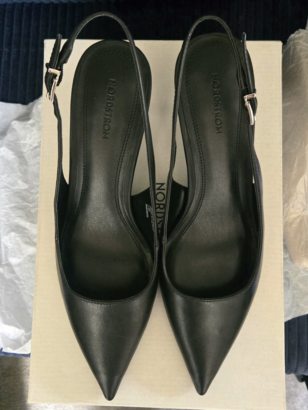 Liza Kitten Heel Leather Pumps
